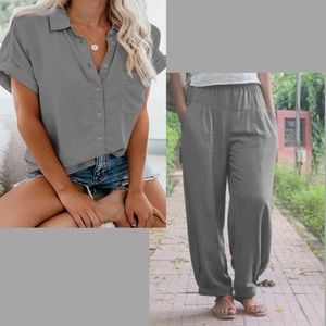 Vintage Gene Ewing Bis California Sunwash Shirt And Pant Set